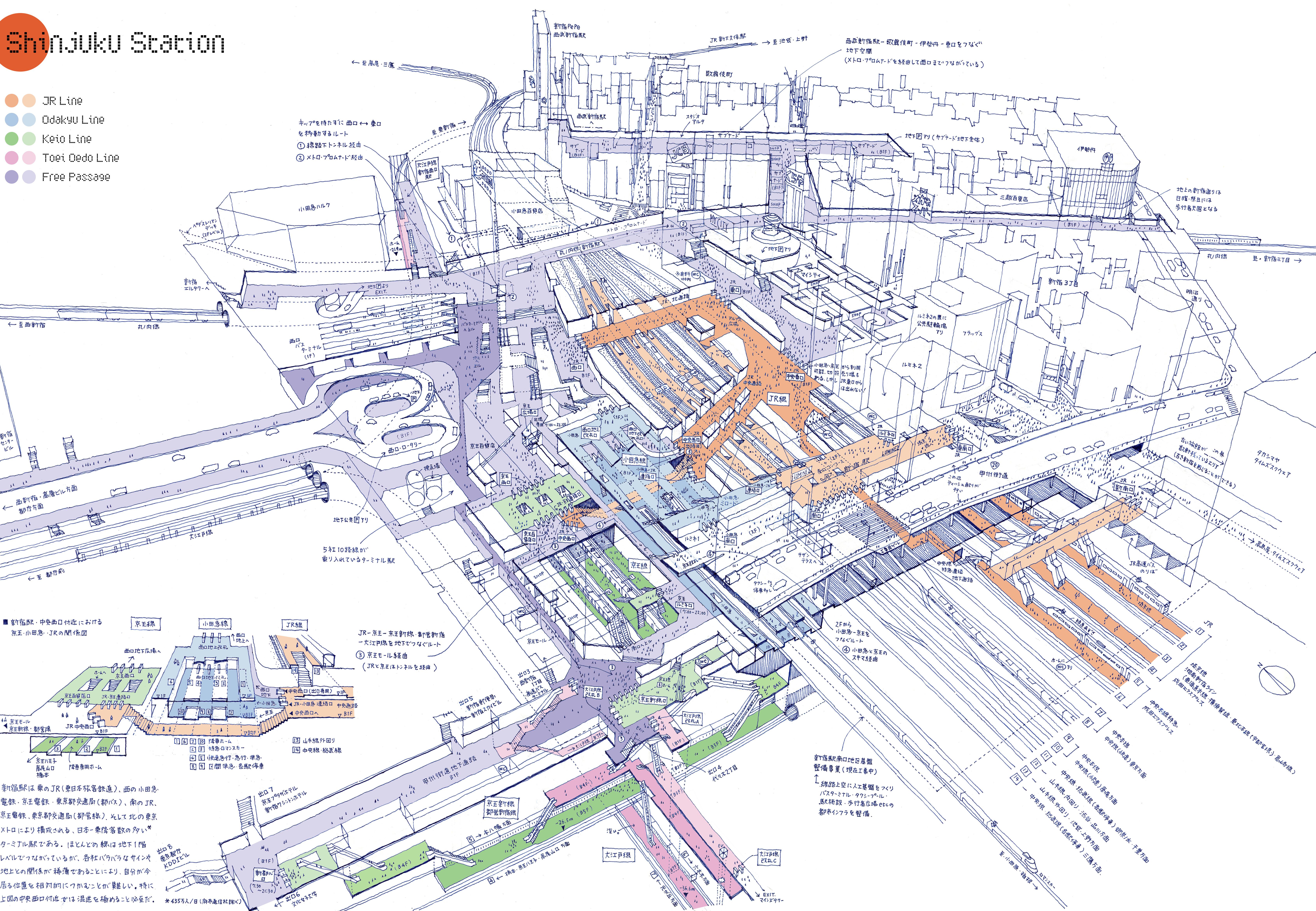Shinjuku Station map