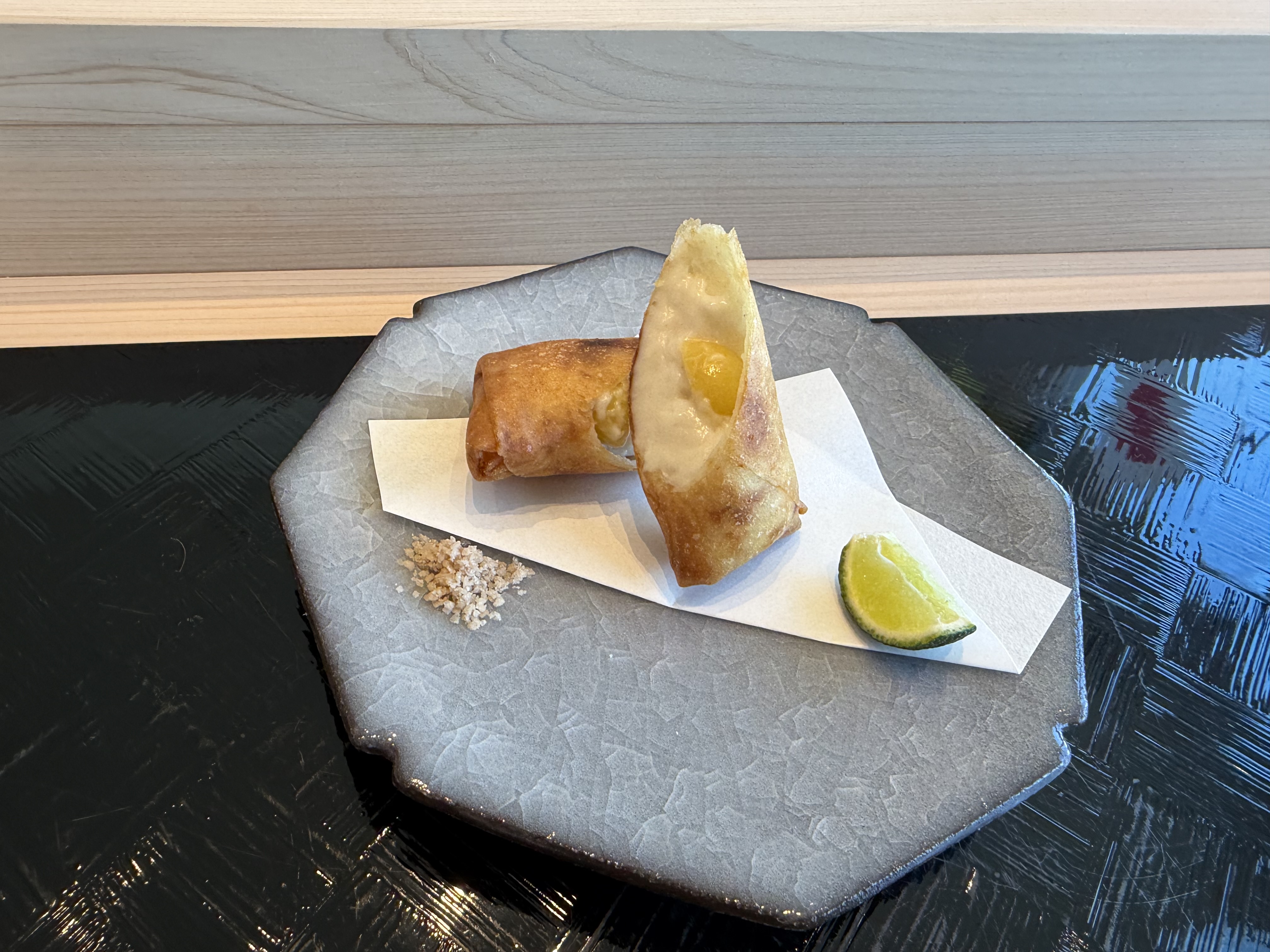 fried cod sperm roll